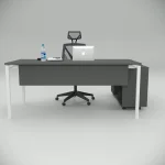 Ear Desk Anthracite (with 120cm Bottom Shelf)